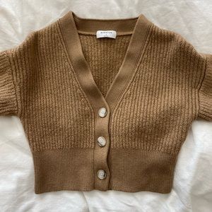 Babaton Cropped Carmel Sweater